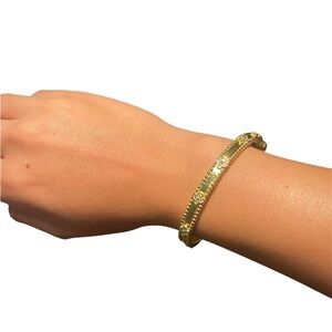 Gold Bracelet with Crystal Accents